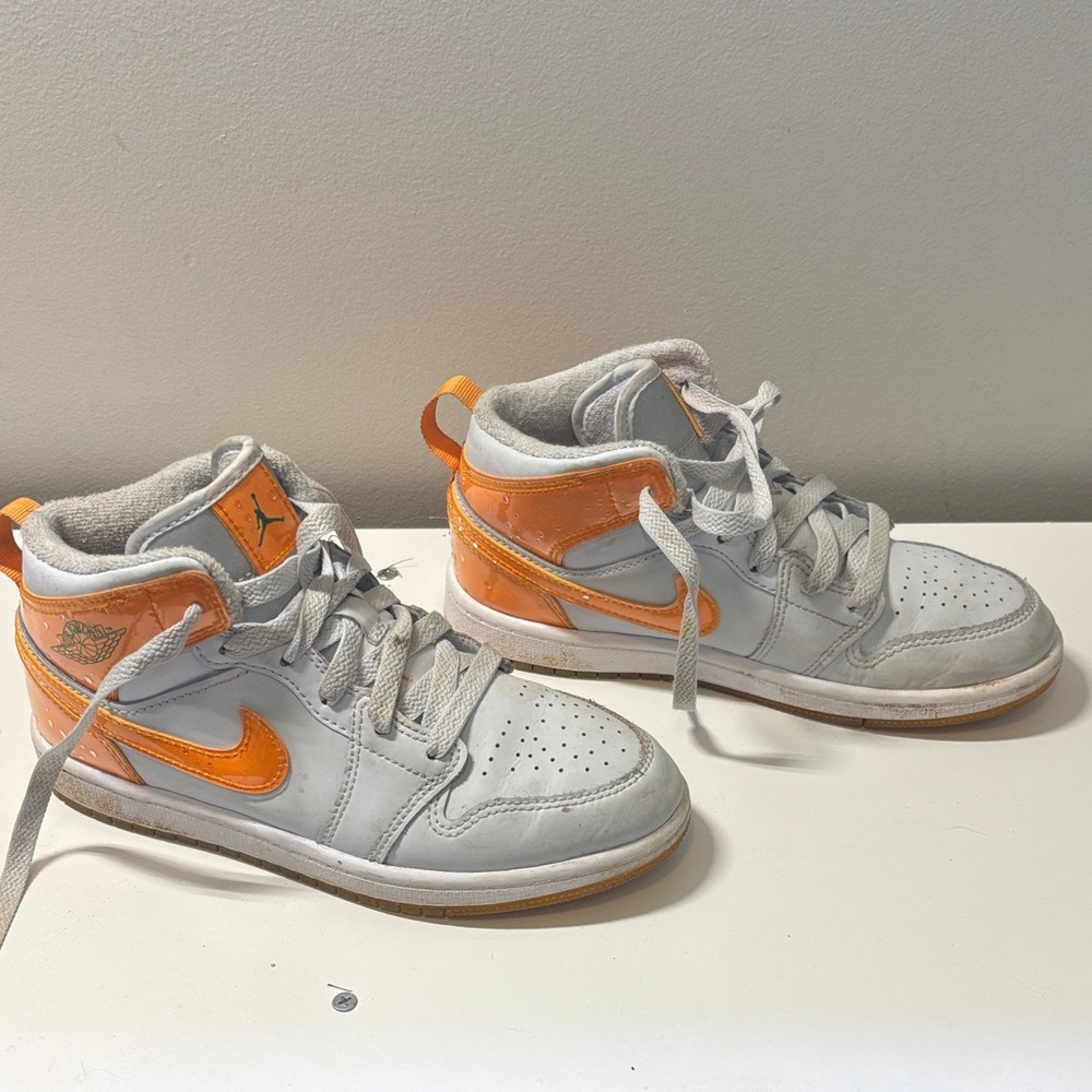 Nike Air Jordan Kids' Sneakers - Orange and Gray